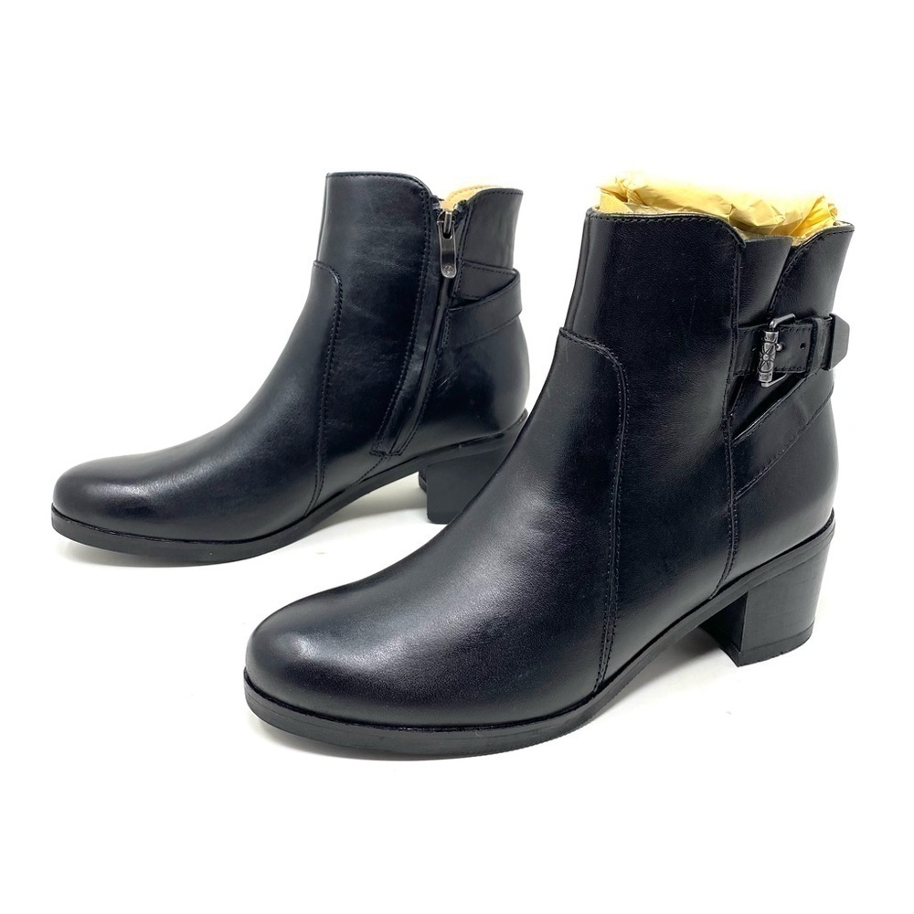 Bussola New York Nevada Black Leather Ankle Boots - Picture 3 of 8